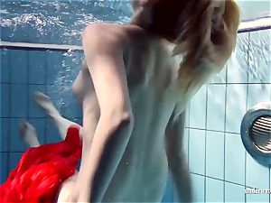 molten blond Lucie French teen in the pool